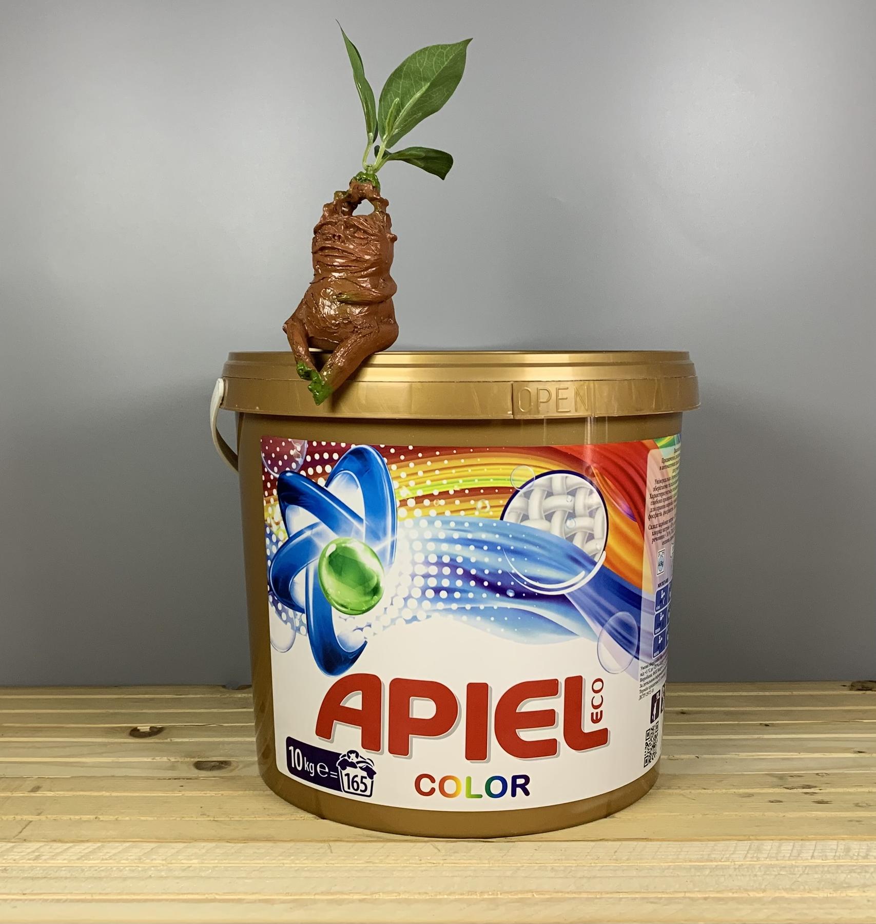 Сипучий безфосфатний порошок у відрі Apiel Color - 10 кг. 165 прань.