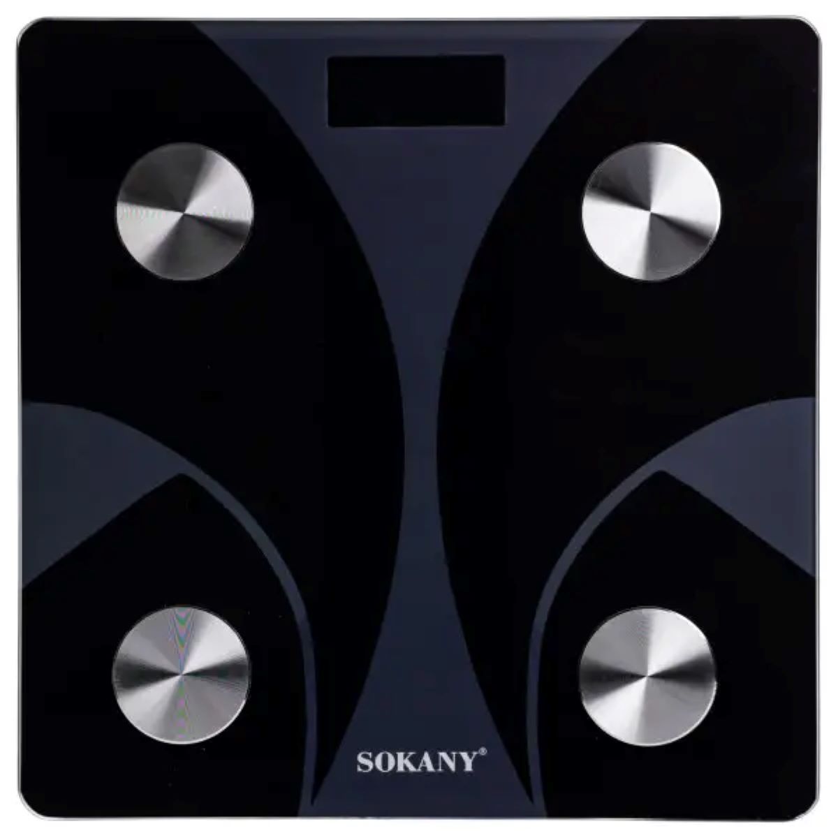 Смарт ваги електронні Sokany 26х26 см до 180 кг з Bluetooth Чорний SK-19029B